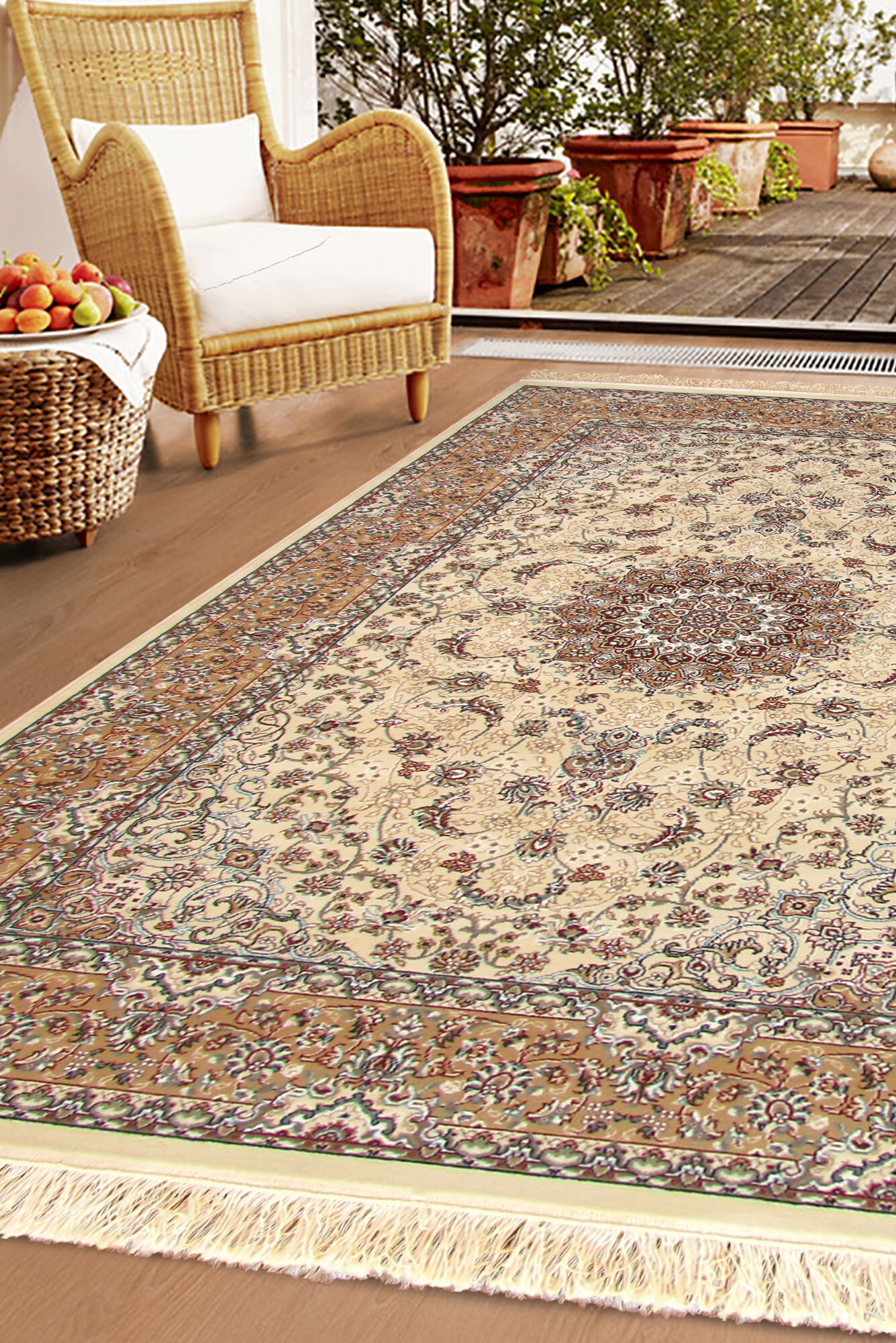 Tapis Traditional Fringed Rug(Size 300 x 200cm)