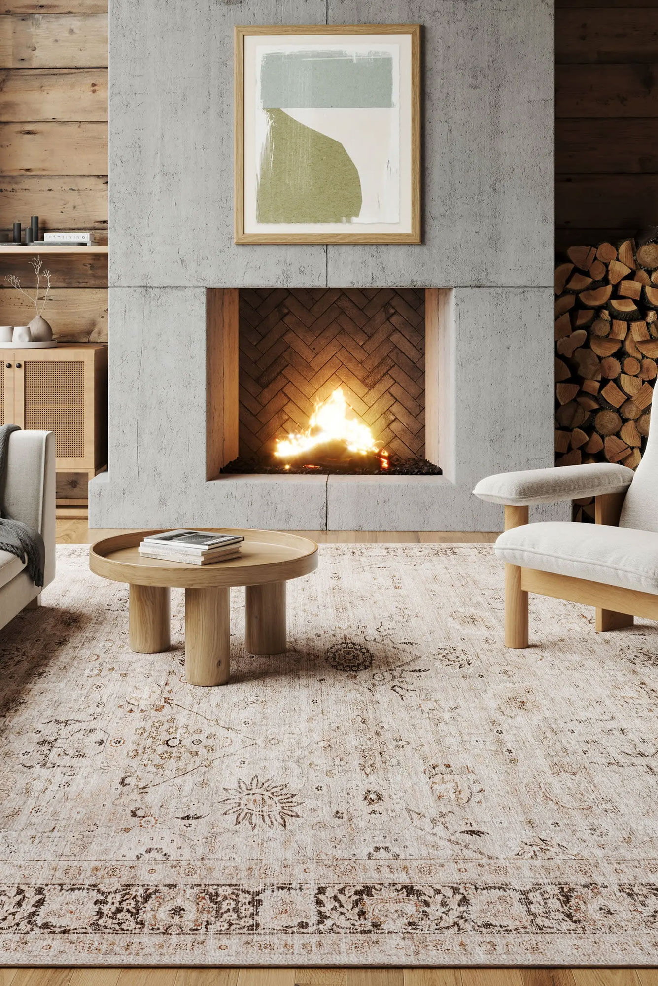 Large View Timeless Traditional Floral Rug(Size 240 x 152cm)
