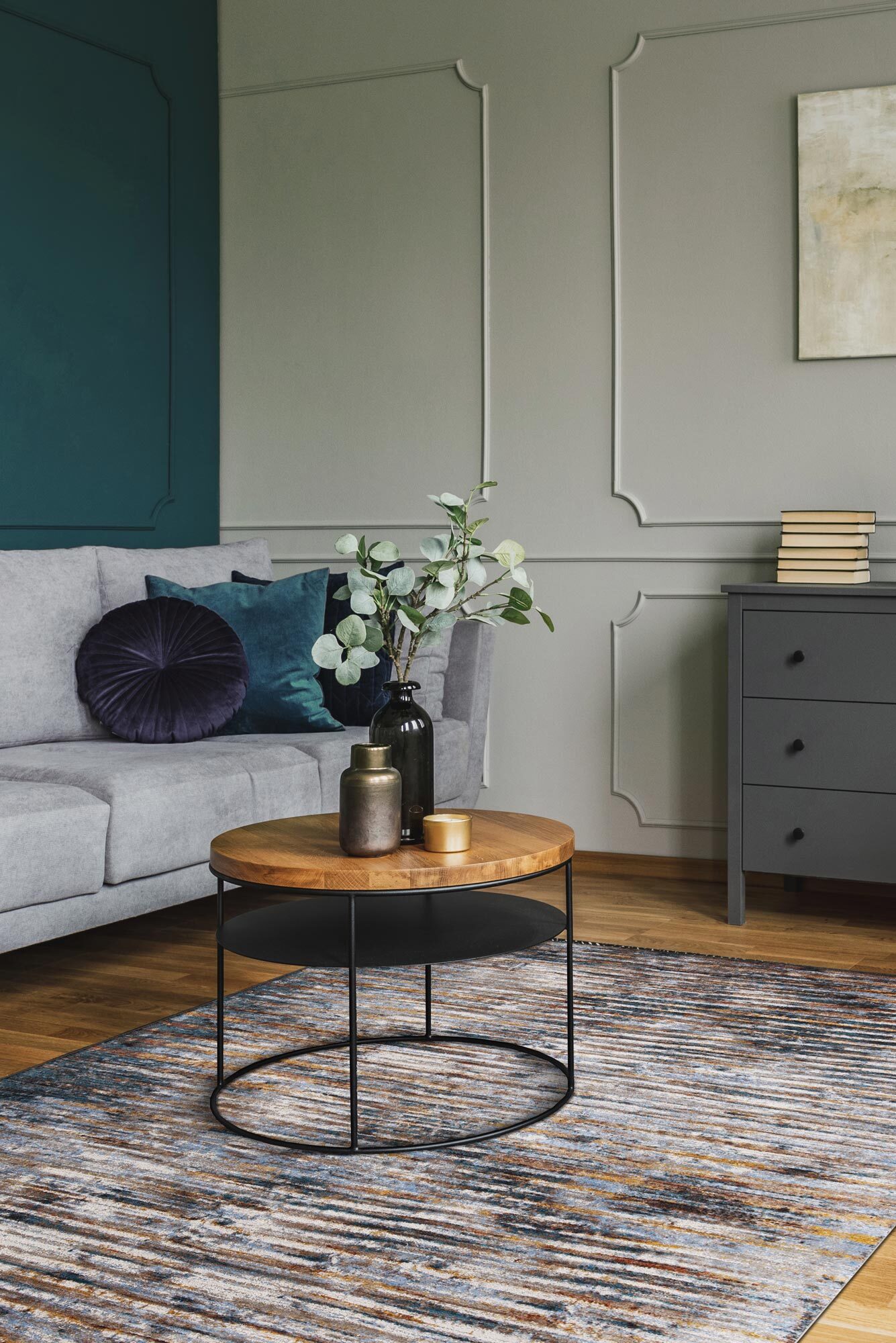 Large View Vibe Contemporary Striped Rug(Size 230 x 160cm)