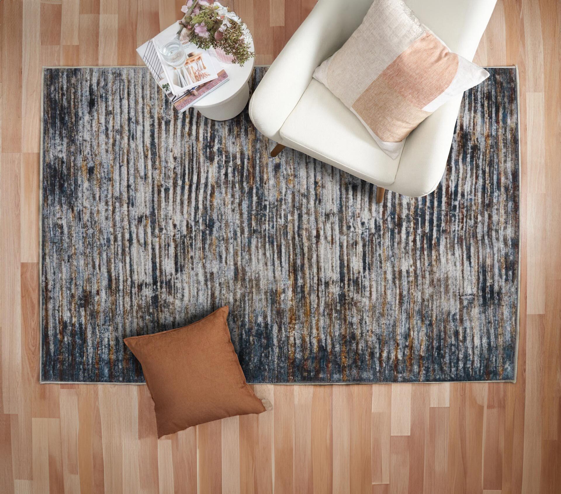 Large View Vibe Contemporary Striped Rug