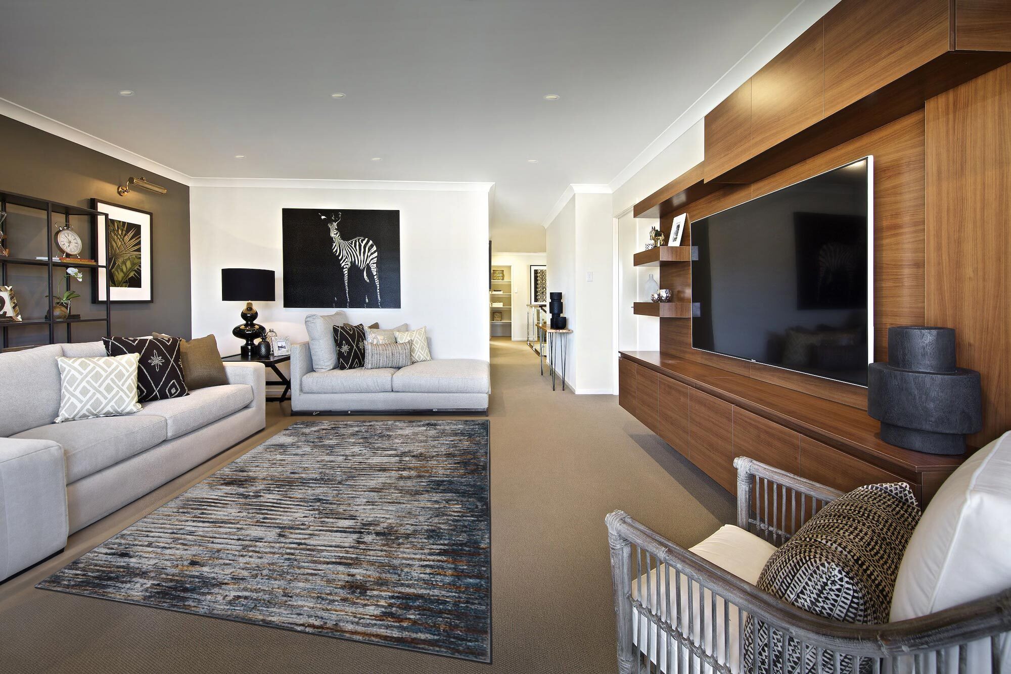 Large View Vibe Contemporary Striped Rug