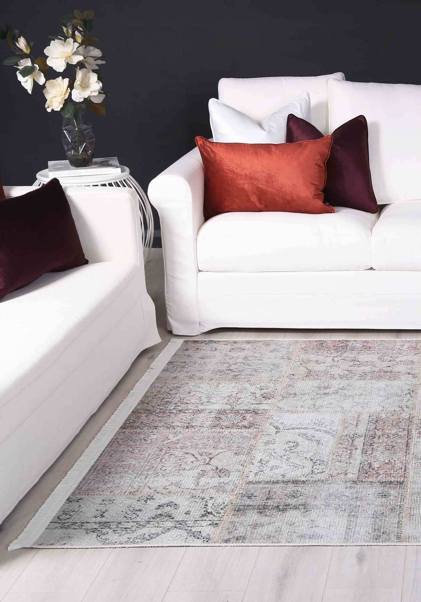 Large View Victoria Washable Patchwork Rug(Size 230 x 160cm)