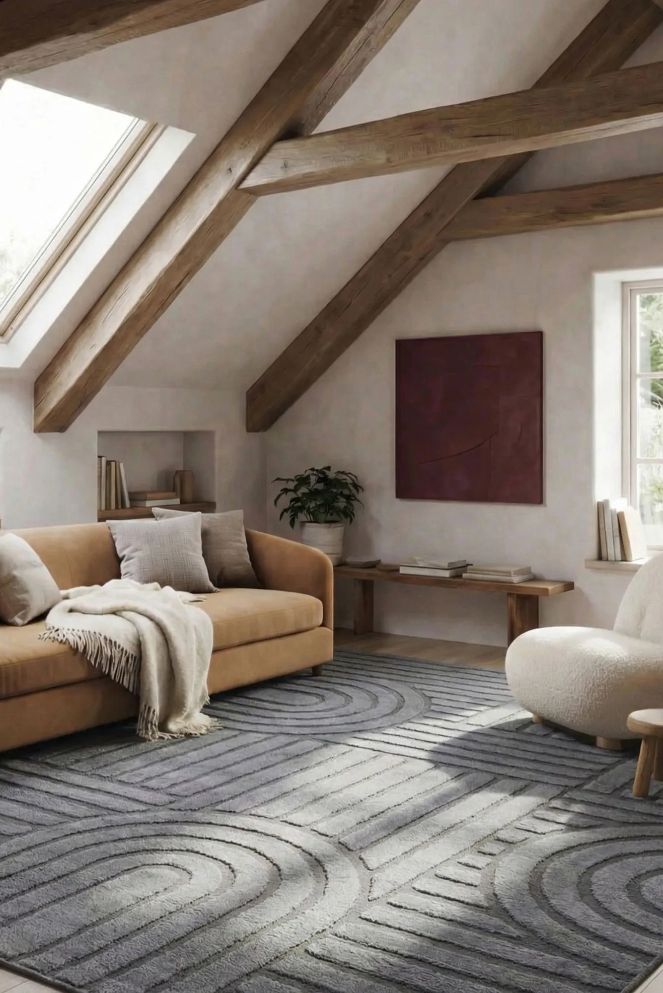 Viper Dark Grey Modern Arch Rug(Size 330 x 240cm)