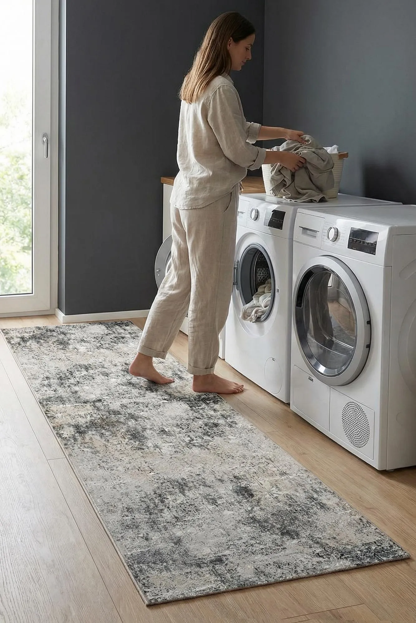 Vision Abstract Runner Rug(Size 300 x 76cm) RUNNER