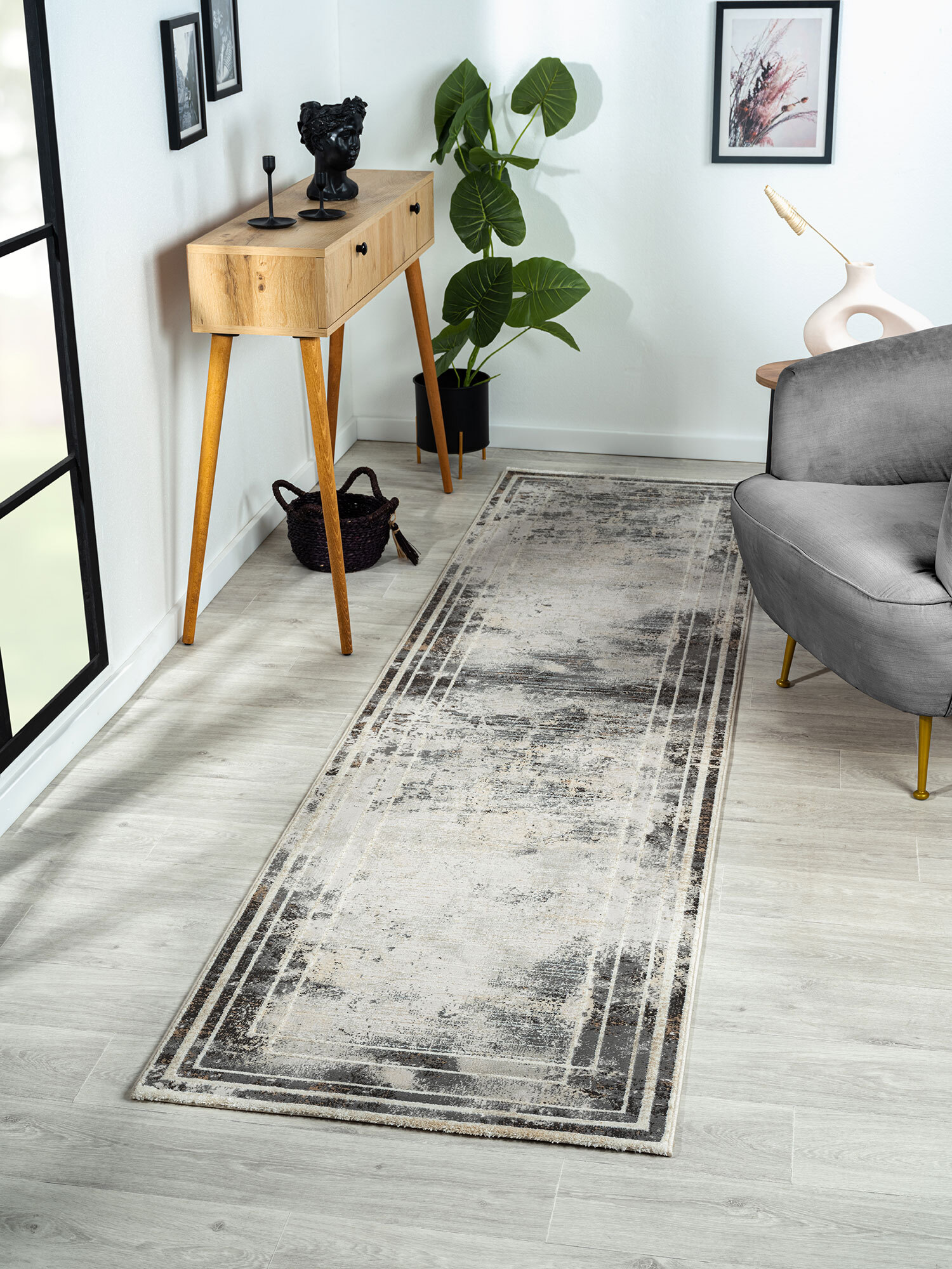 Large View Vision Contemporary Border Rug