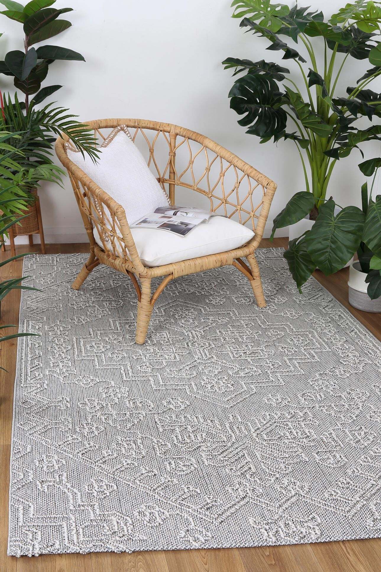 Viva Geometric Flatweave Rug(Size 170 x 120cm)