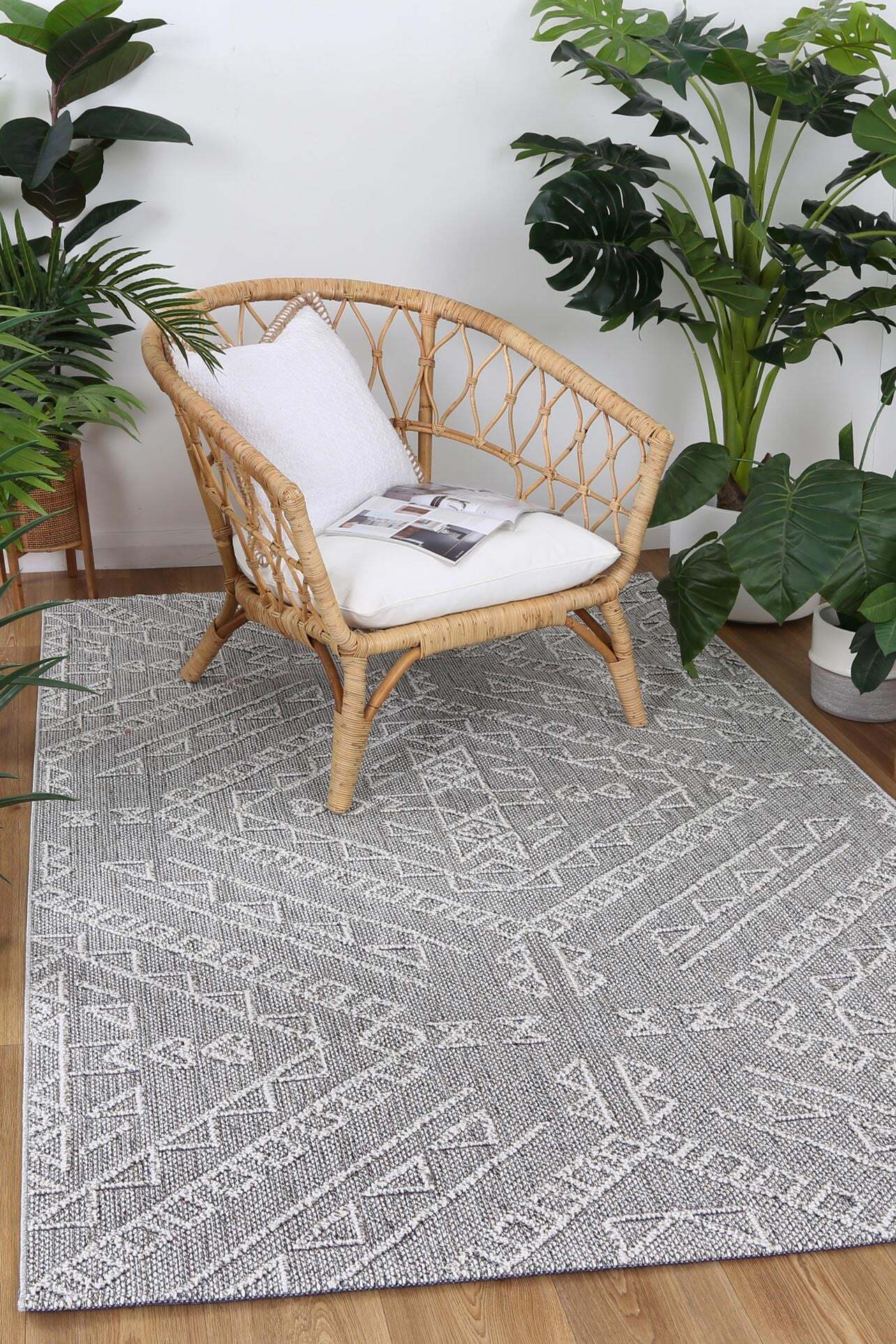 Viva Geometric Flatweave Rug(Size 170 x 120cm)