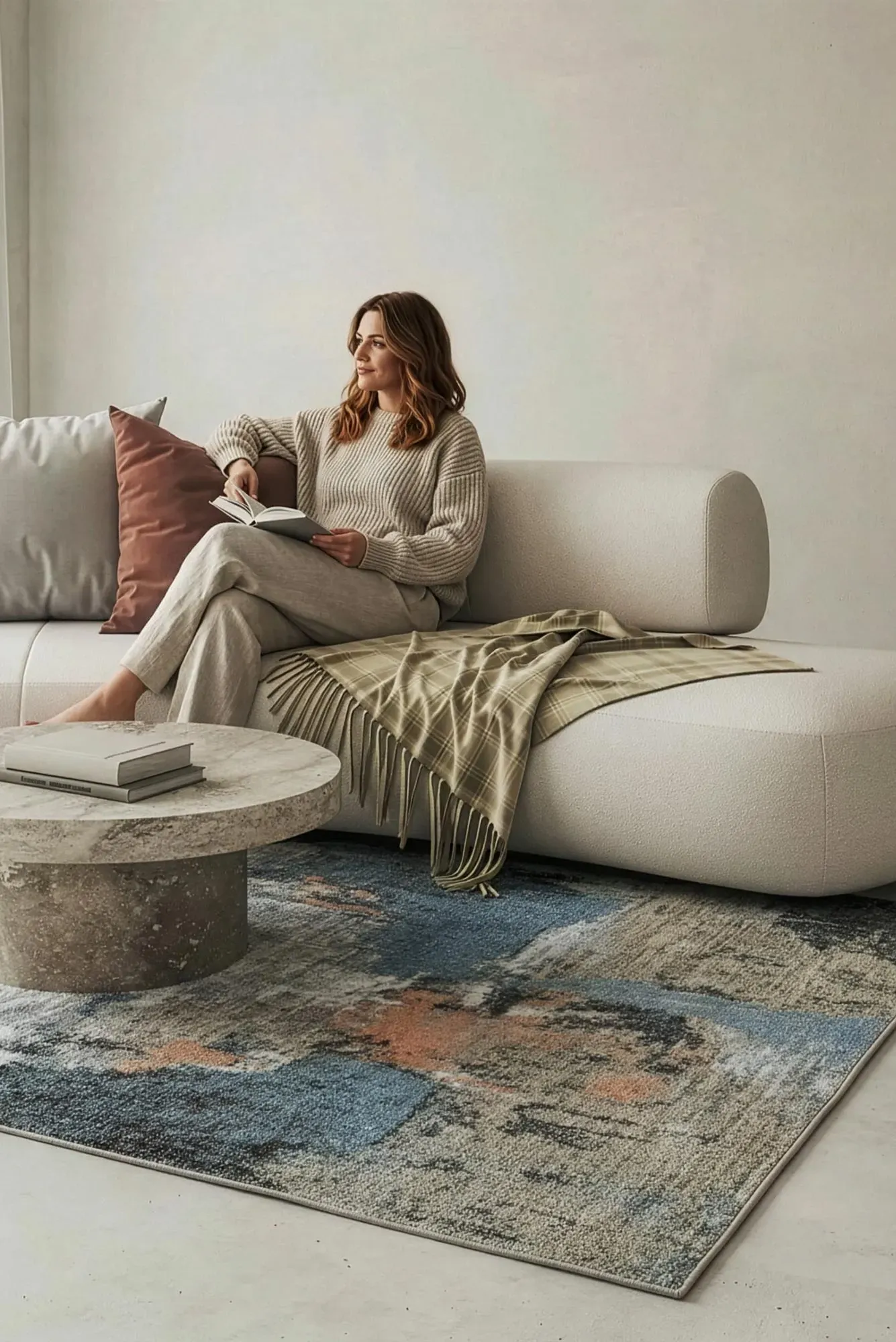Vivid Modern Abstract Rug(Size 290 x 200cm)