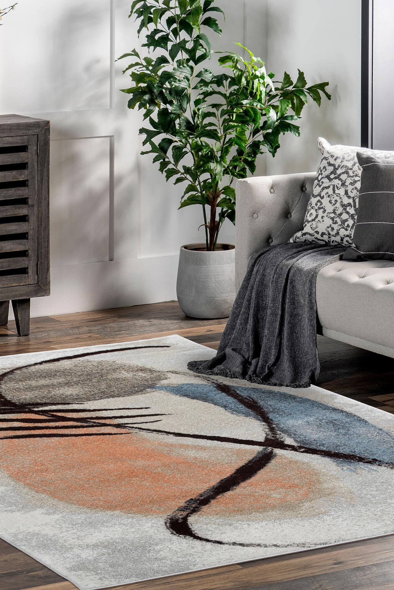 Large View Vivid Modern Abstract Rug(Size 230 x 160cm)