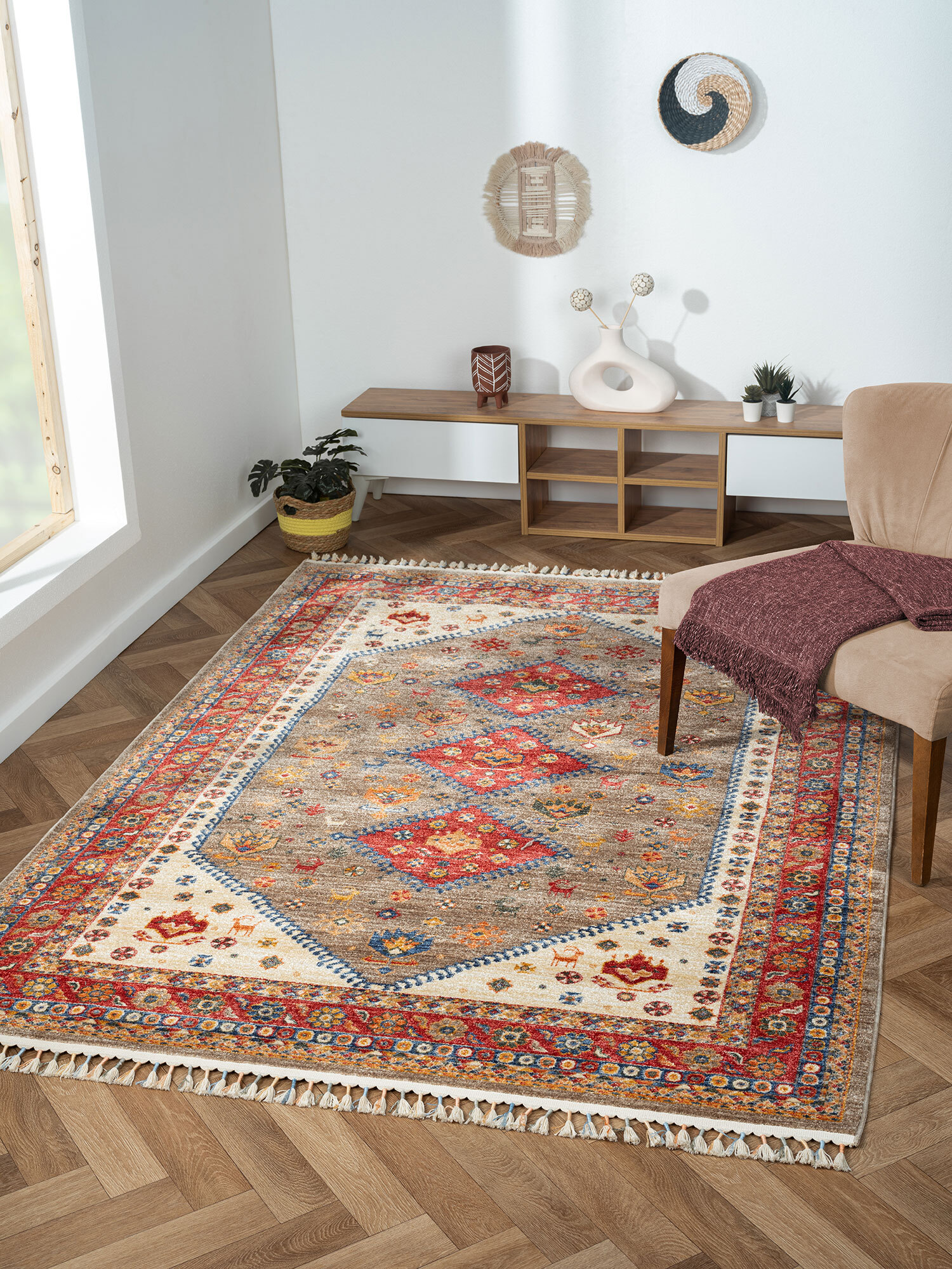 Large View Ziegler Traditional Medallion Rug