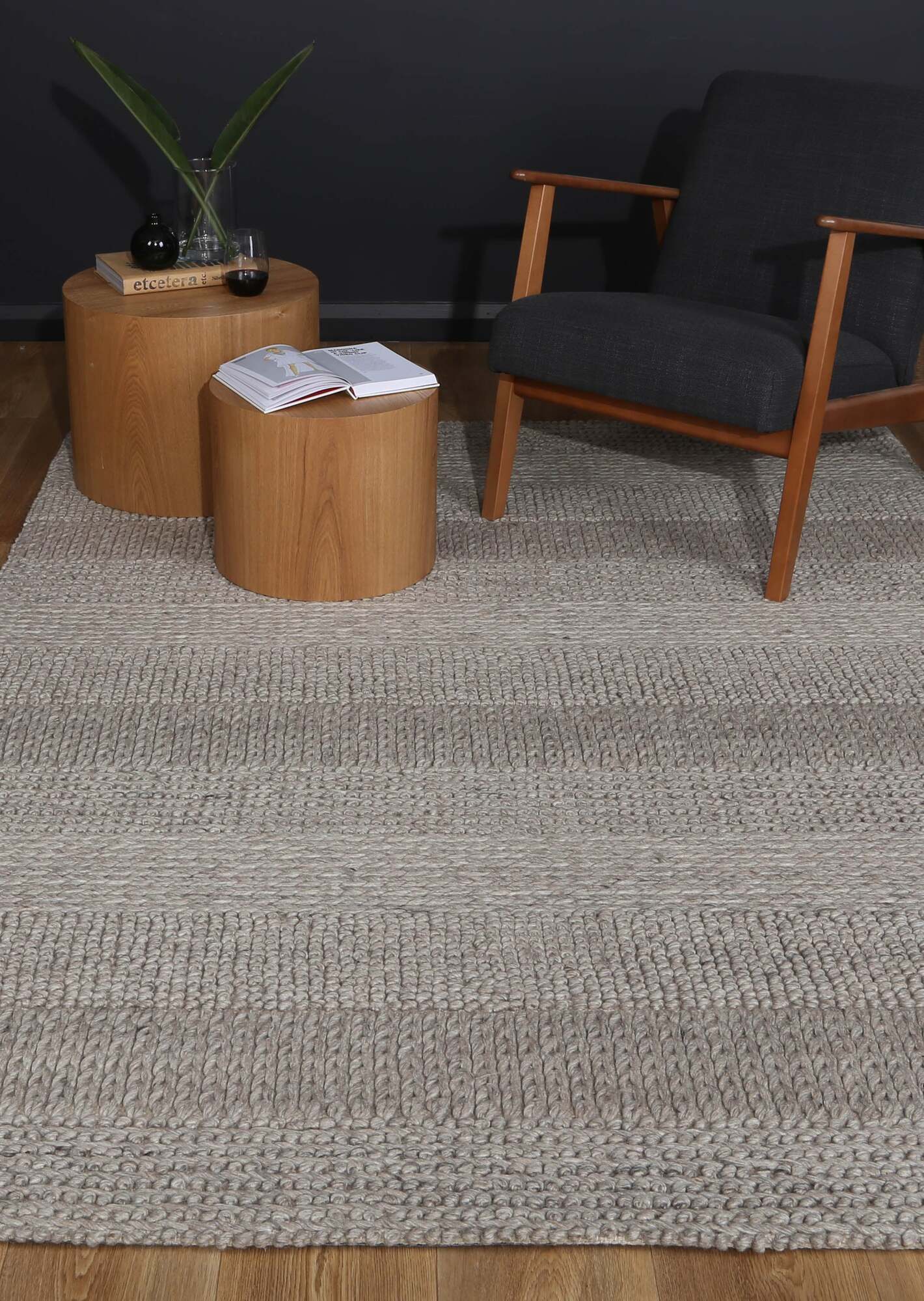 Zuri Beige Hand Loomed Rug(Size 230 x 160cm)