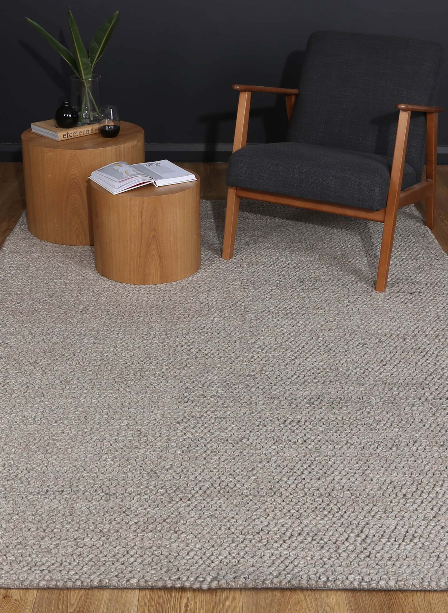 Zuri Beige Hand Loomed Rug(Size 230 x 160cm)