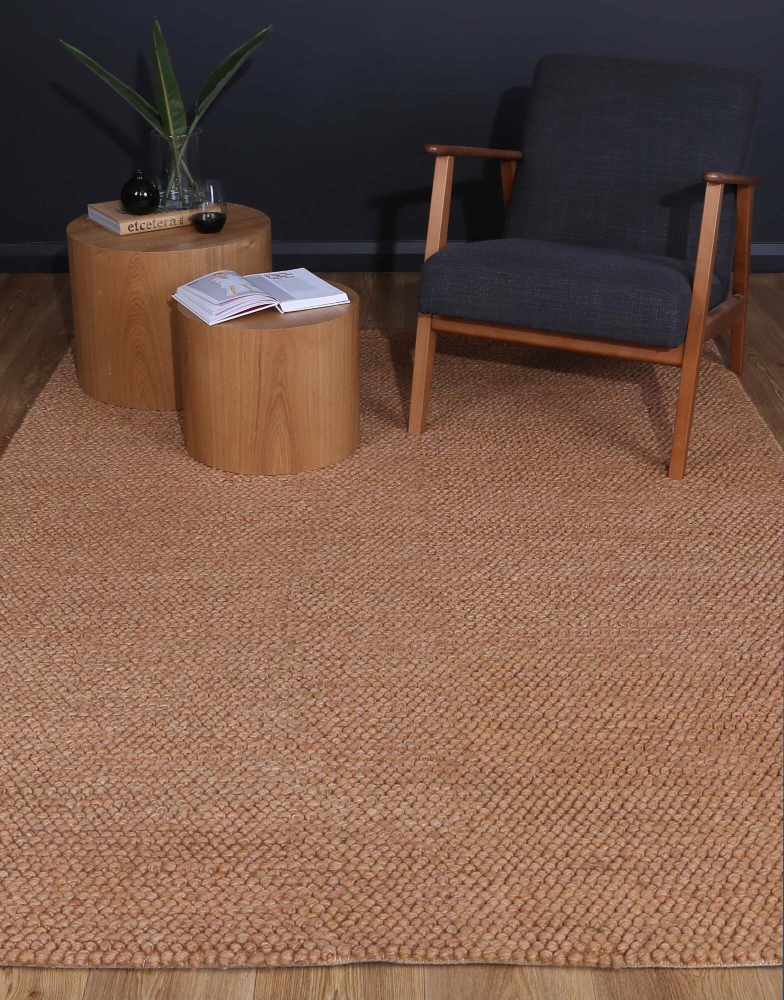 Large View Zuri Orange Hand Loomed Rug(Size 230 x 160cm)