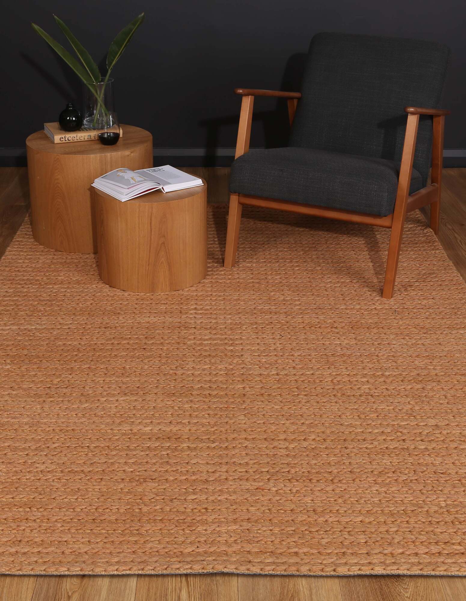 Large View Zuri Orange Hand Loomed Rug(Size 290 x 200cm)