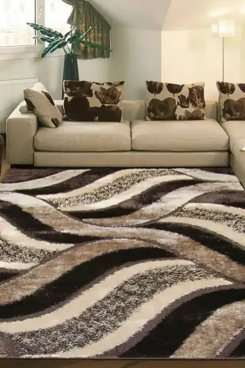 Luxury Modern Wavy Shaggy Rug(Size 230 x 160cm)