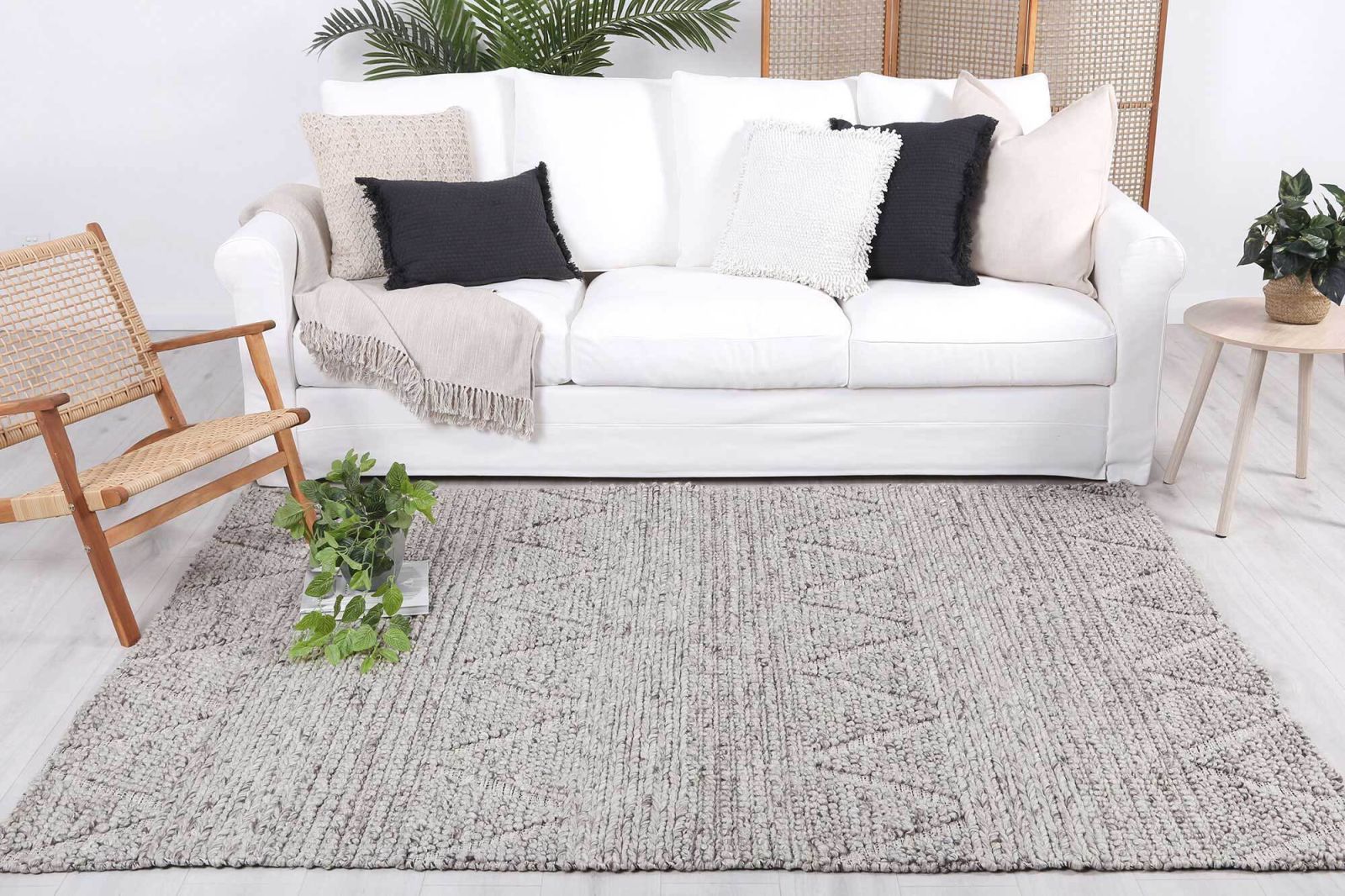 wool rug in living room