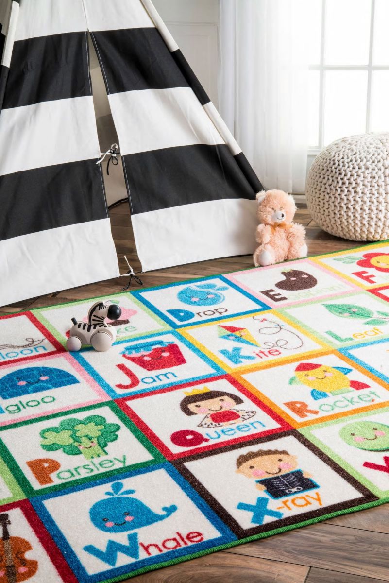 Kids Alphabet Picture Rug