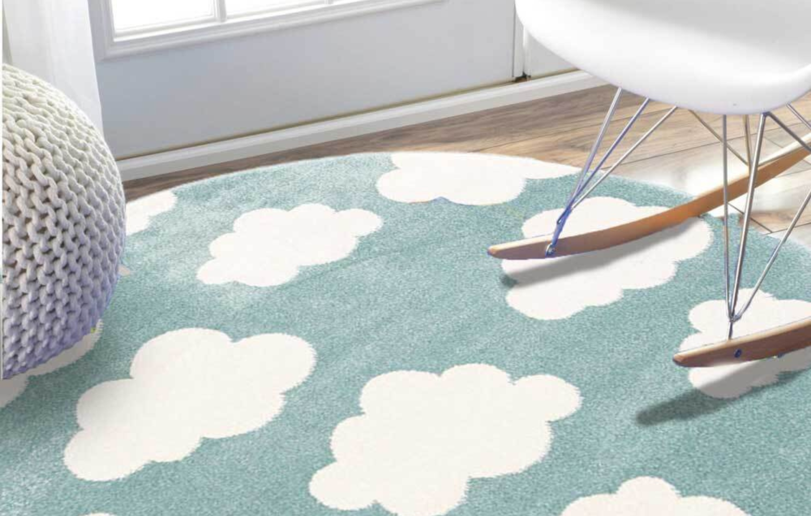 green cloud rug
