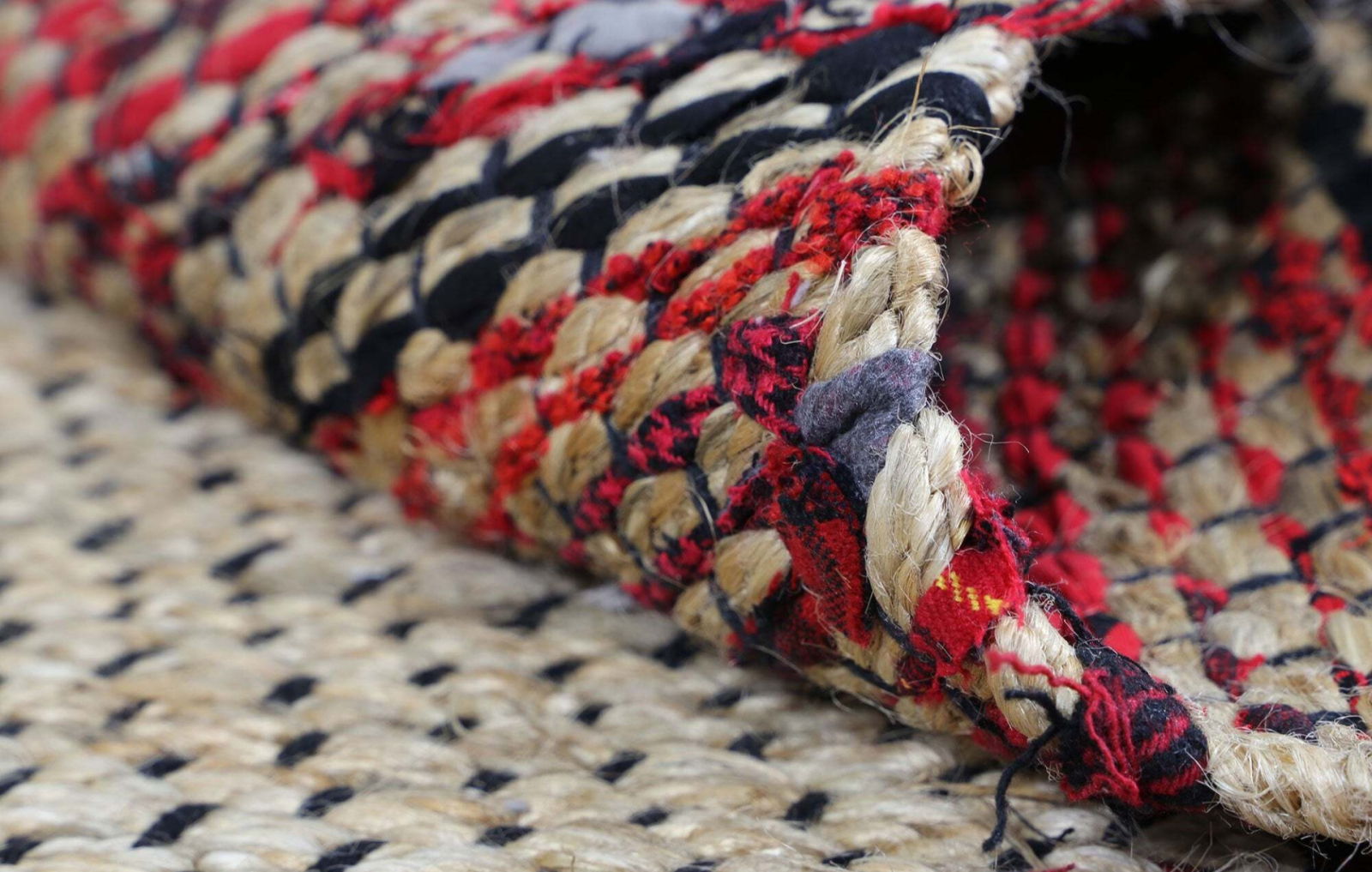 closeup of jute rug