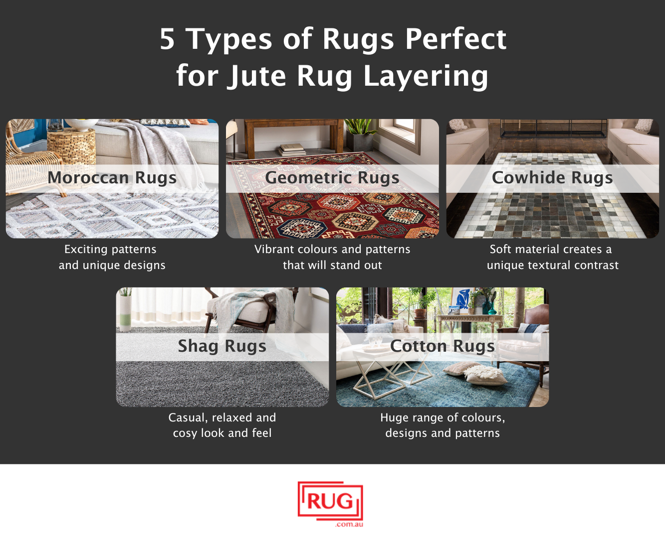 jute rug layering