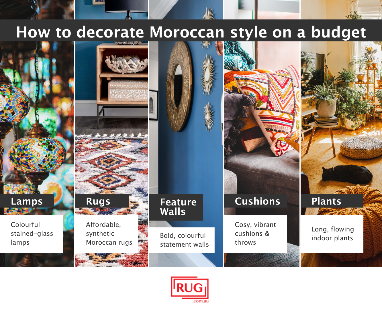 how to decorate moroccan style on a budget