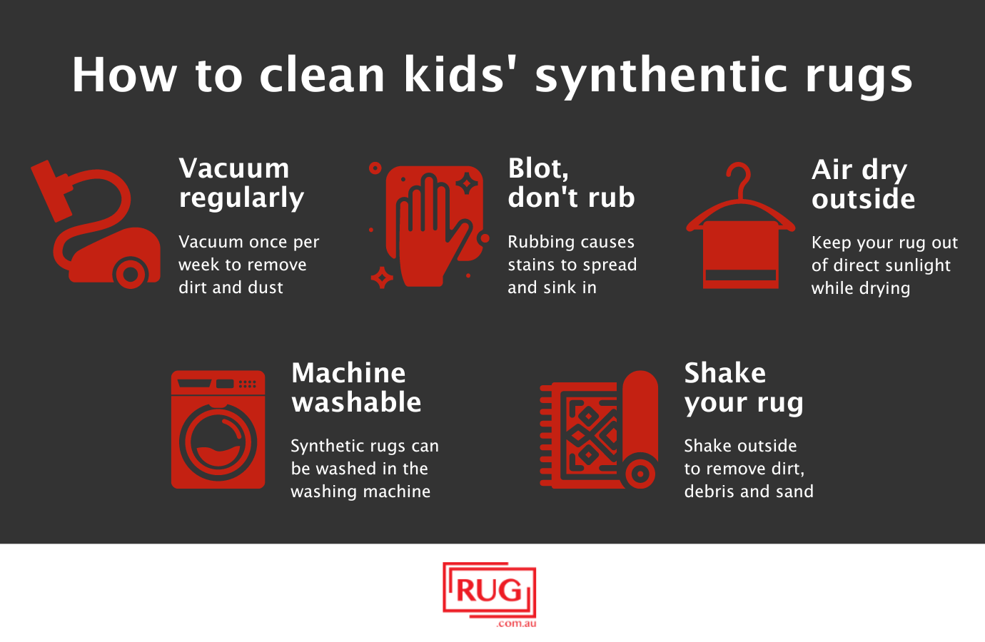 cleaning synthetic rugs
