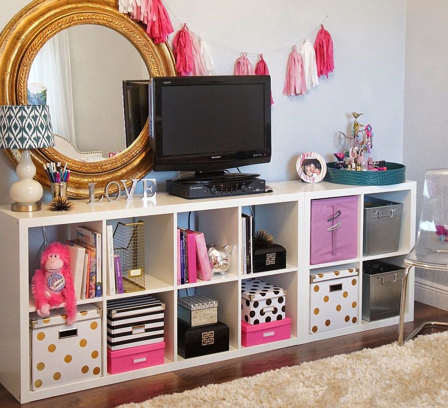 girls bedroom storage 