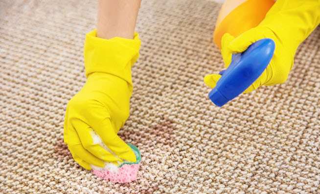 cleaning a jute rug