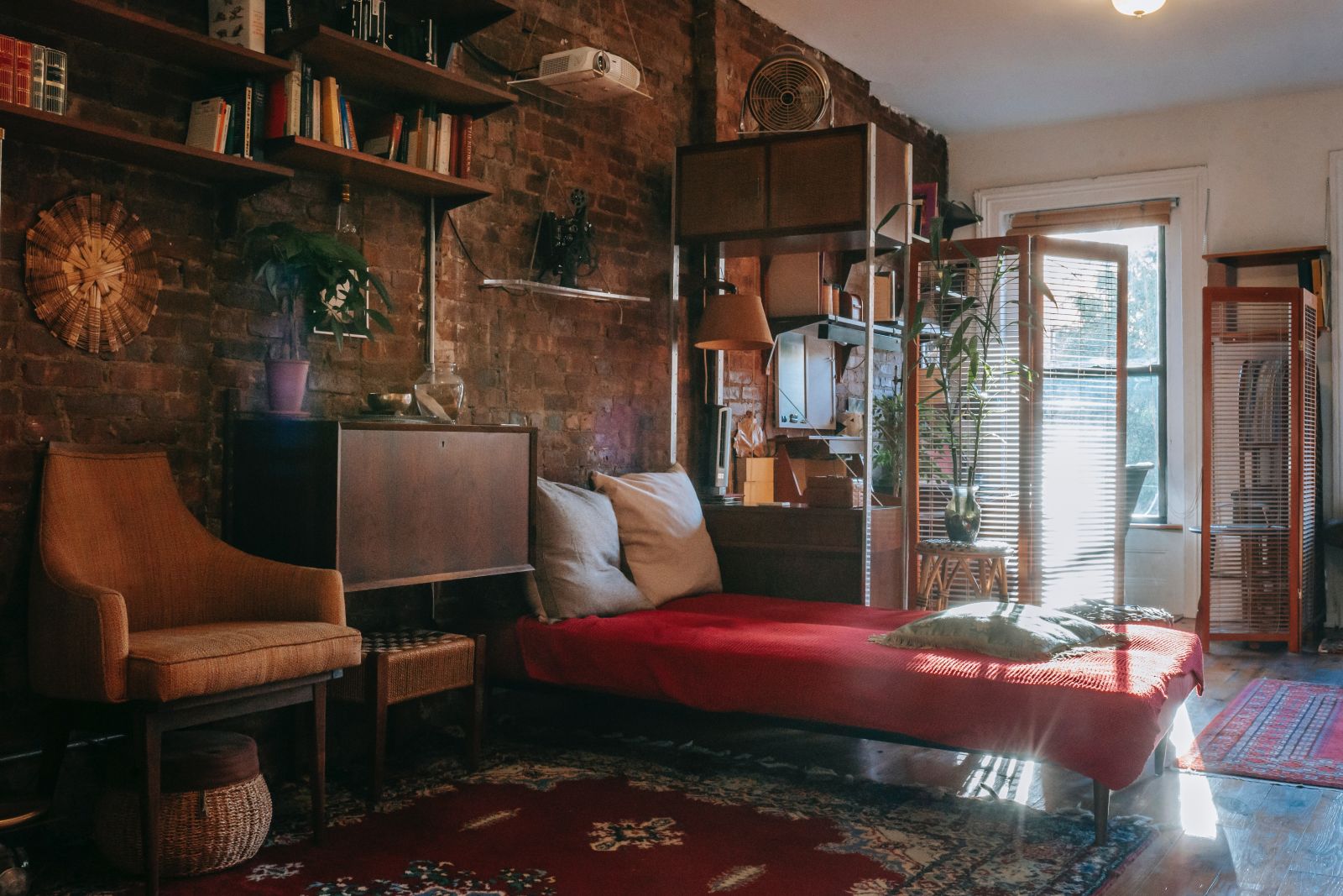 bedroom with antique furniture