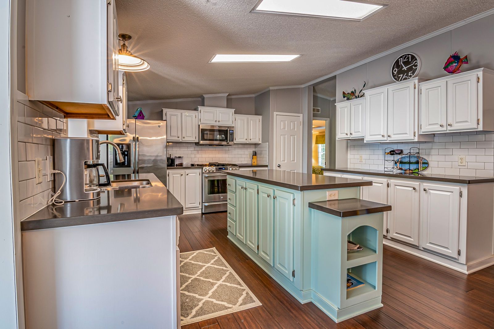 kitchen with rug