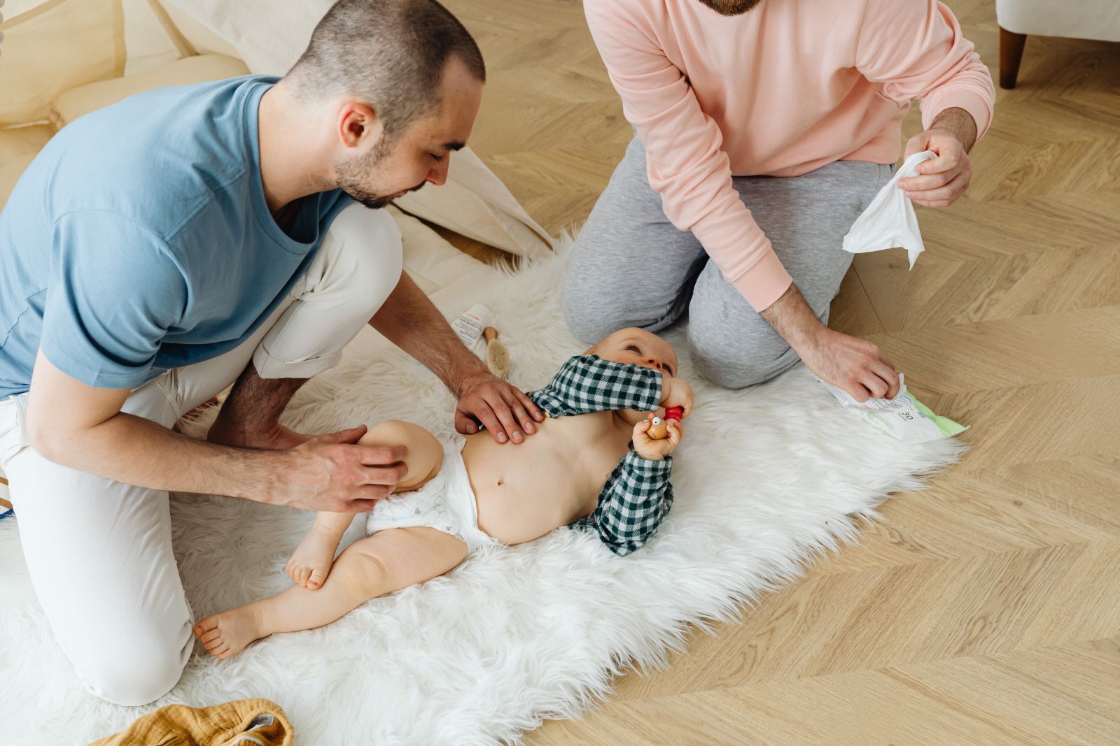 baby on rug