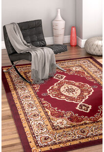 Atlanta Red Classic Medallion Rug