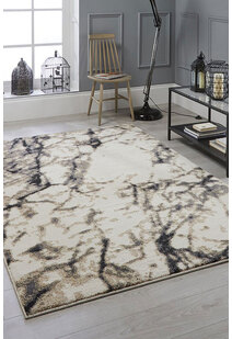 Alex Beige Marble Pattern Rug