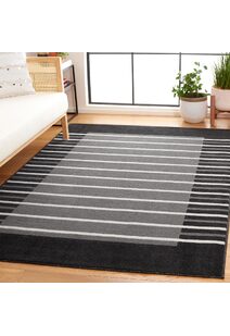 Alfa Modern Striped Border Rug