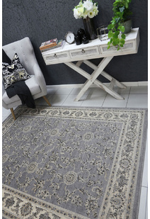 Alfred Grey Traditional Floral Rug