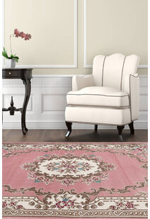 Abbie Pink Aubusson Floral Rugs
