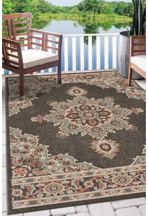 Ambient Brown Medallion Rug