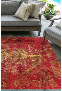 Aperto Transitional Red Rug