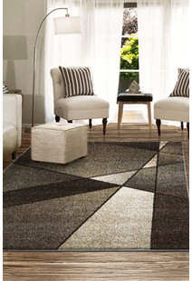 Aria Brown Modern Abstract Rug