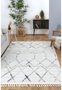 Ariel Fringed Moroccan Trellis Rug