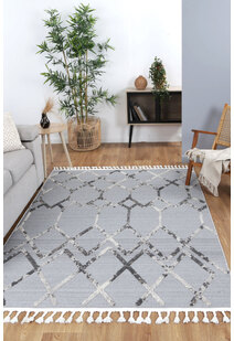 Ariel Moroccan Trellis Fringed Rug