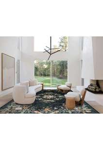 Aubusson Floral Medallion Rug