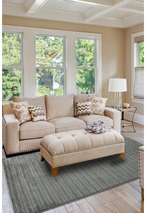 Brigitte Modern Grey Striped Rug