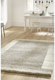 Boston Beige Border Modern Rug