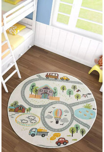 Candy Road Kids Round Rug