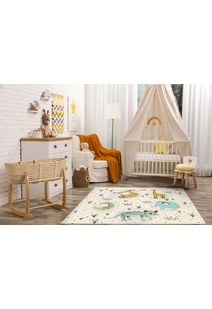 Candy Safari Animals Kids Rug