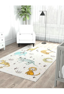 Candy Safari Animals Kids Rug