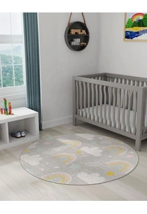Candy Rainbow & Clouds Kids Rug
