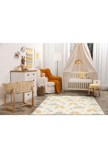 Candy Rainbow & Clouds Kids Rug