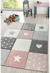 Charlie Hearts & Stars Kids Rug